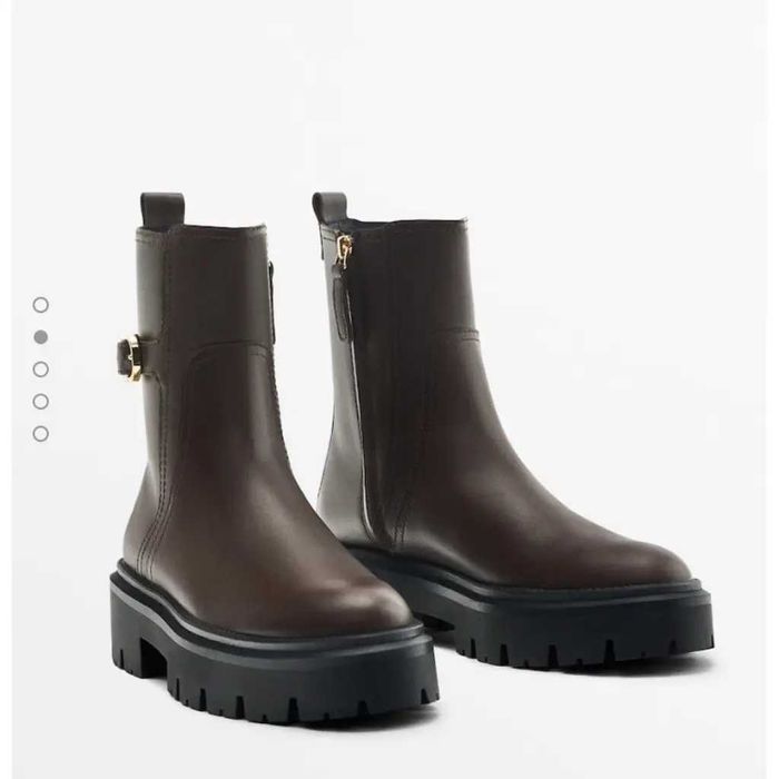 Massimo Dutti боти / ботуши от естествена кожа