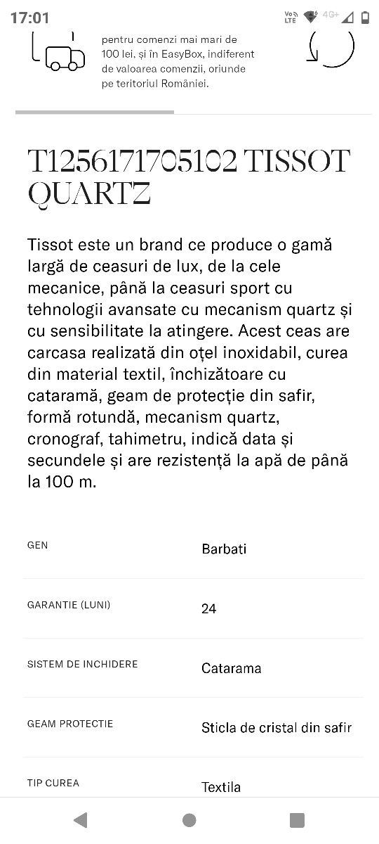 Ceas Tissot bărbat