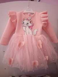 Детска рокля с котето Мари за момиче