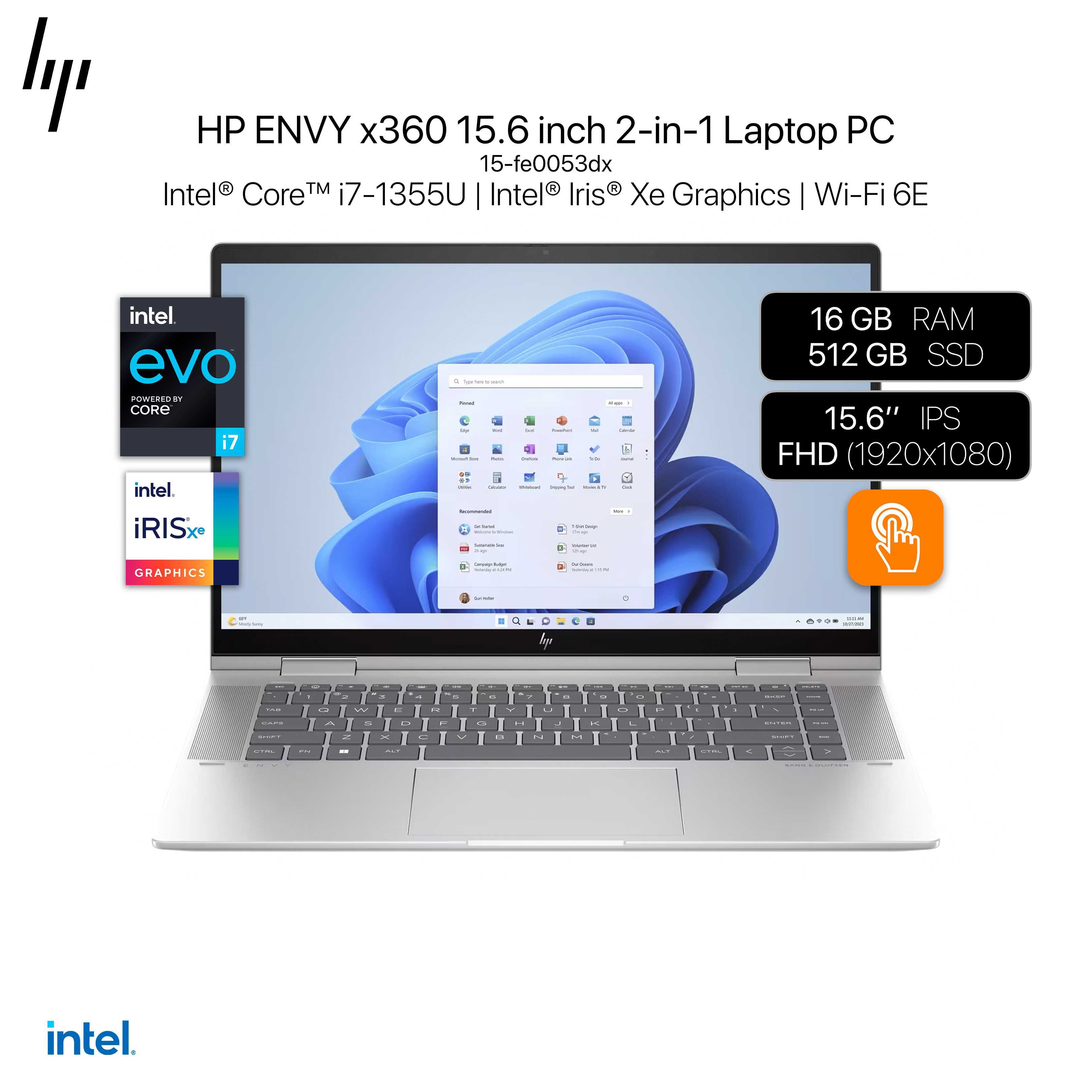 HP ENVY x360 15-fe0053dx Intel® Core™ i7-1355U 16/512GB SSD 15,6" IPS
