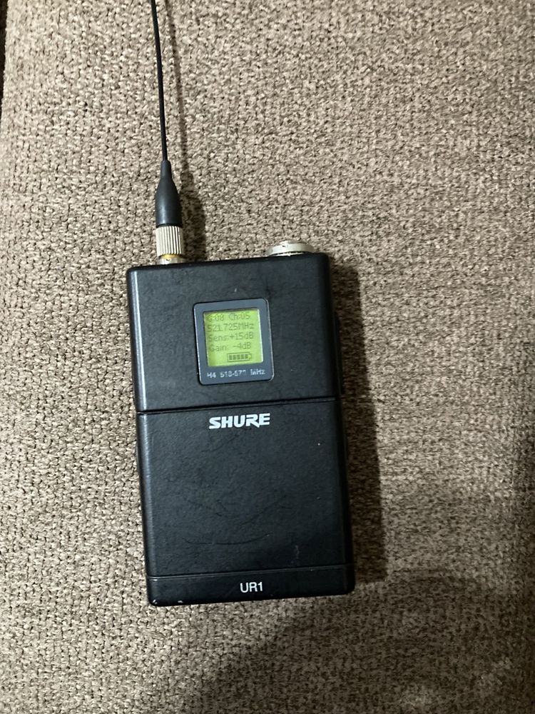 Transmitator Shure UR1 + microfon MX15 0B/O TQG