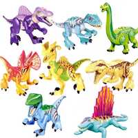 Set 8 Dinozauri tip Lego Jurassic World cu SpinoMosasaurus