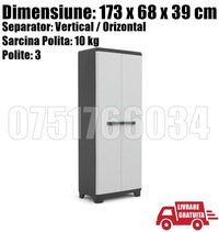 Dulap Vestiar Cabinet Depozitare Plastic 173x68x39cm LIVRARE GRATUITA
