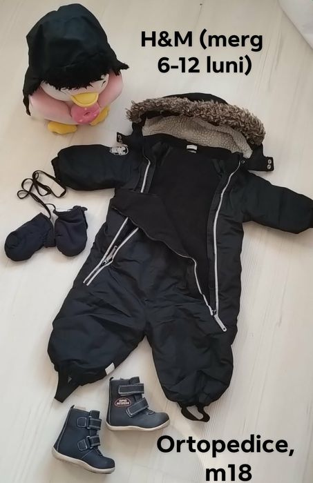 Lot băiețel 6-12 luni (combinezon, mănuși, căciula , ghetuțe