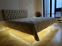 Парящая   железная кровать с подсветкой