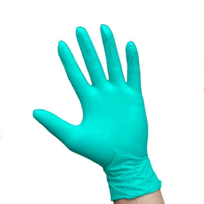 Еднократни зелени ръкавици от нитрил - M и L размер - 100 броя