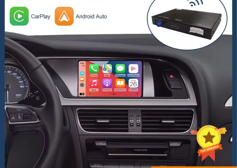 Wireless CarPlay Android Auto Audi A4 B8 A5 Q5 2009-2015