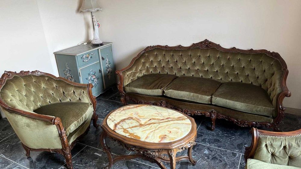 Set Mobilier Baroc Sufragerie lemn masiv Italia