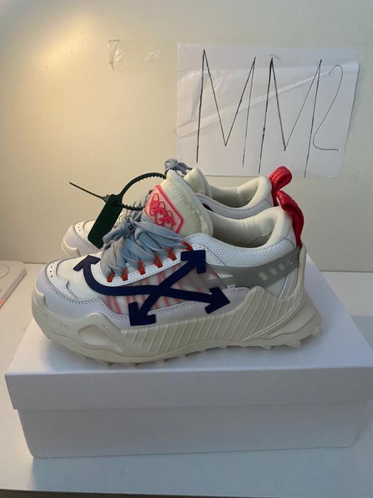 Adidasi/Sneakers Off-White Odsy-1000 Cream White Blue