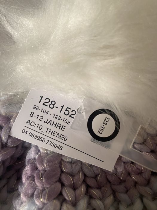 Set super pufos fete caciula si fular circular