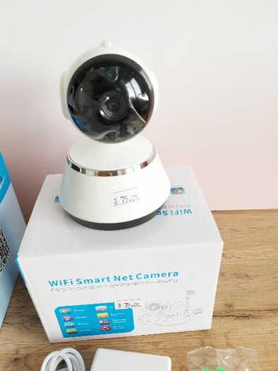 Намалена от 75 лв-Безжична въртяща камера WiFi net camera бебефон
