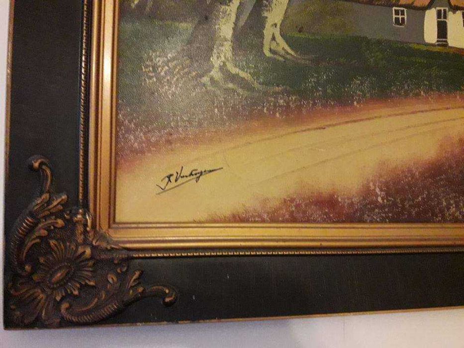 Tablou semnat foarte bine conservat pictura pe panza