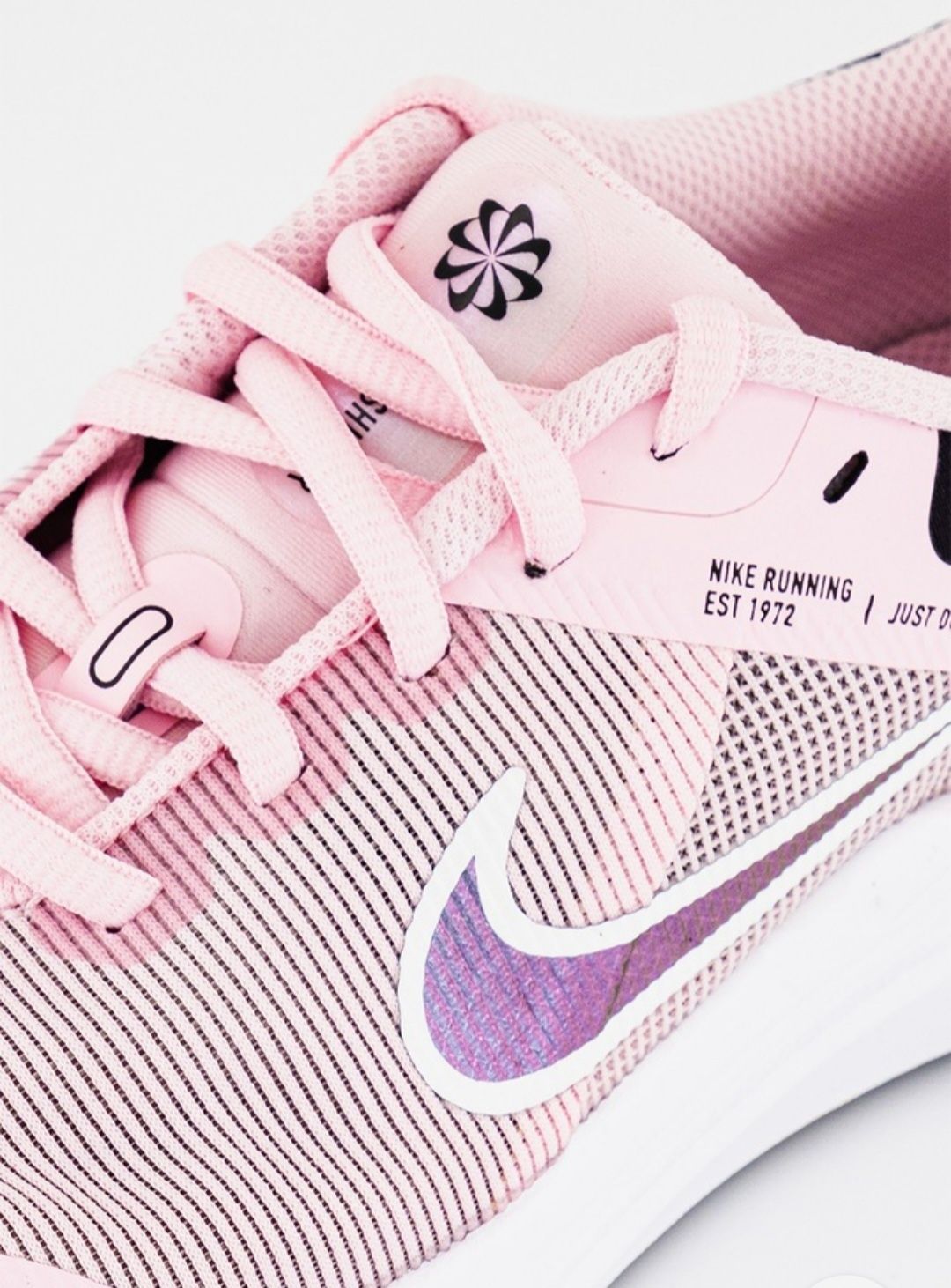 Nike - Олекотени обувки за фитнес Downshifter 12, Черен, Пастелнорозов