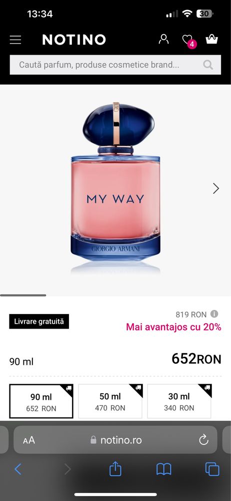 Parfum My Way Intense