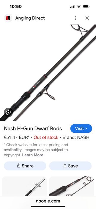 Nash Dwarf H-Gun 9ft 2.70m 2.75lb