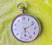 G448-Ceas DOXA buzunar vechi Art Deco functional 1930 cadran portelan.