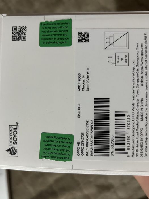 Oppo A5x 128 гб нов