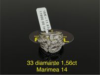 Bijuteria Royal CB : Inel cu 33 diamante 1,56ct 18k 11,67gr Marime 14