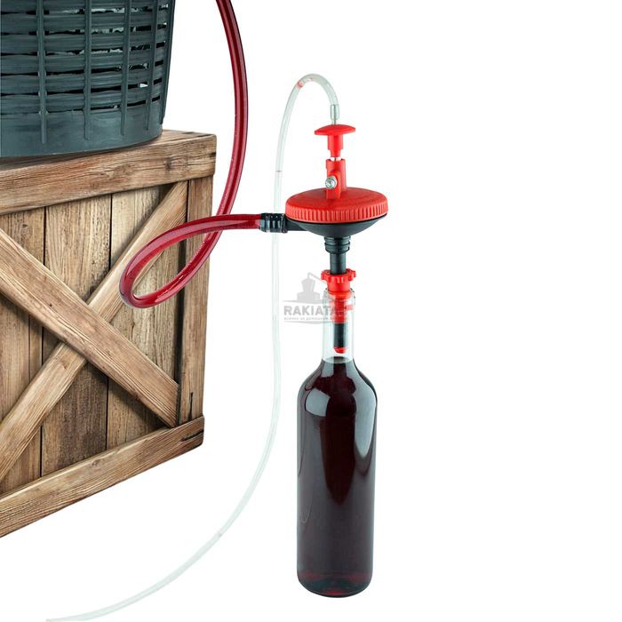Ръчен сифон за пълнене на бутилки с автоматичен стоп против преливане
