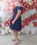 Rochie elegantă dantelă și paiete