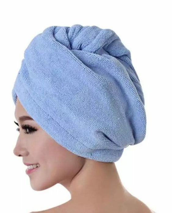 Полотенце-чалма для сушки волос. Ткань махра, 100%хлопок.