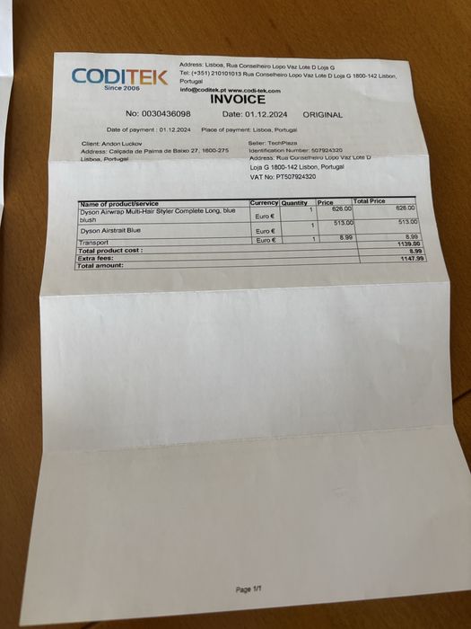 Dyson airstrait HT01