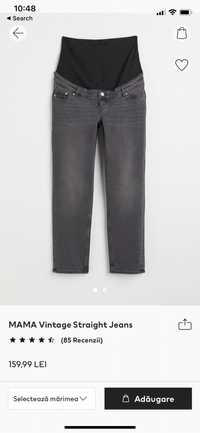 H&M MAMA Vintage Straight Jeans XL - Noi (Gravida,Sarcina)