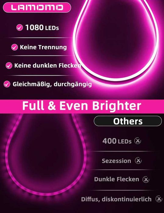 10M RGB LED неонови въжени светлини за открито IP65 Bluetooth
