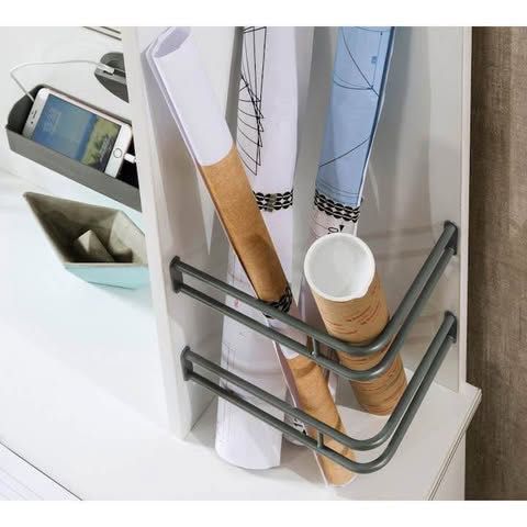 Set birou alb Cilek, 221x147x88 cm – spațios, modern și funcțional