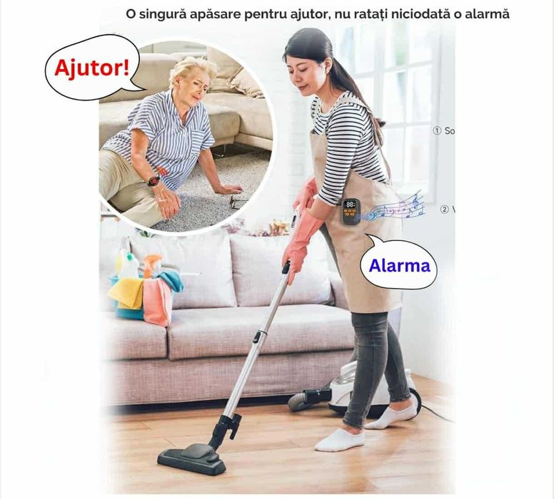 Buton panica LED pentru varstnici, siguranta batrani, gravide, bolnavi