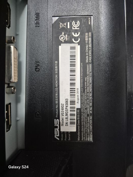 Monitor asus Vag248QZ