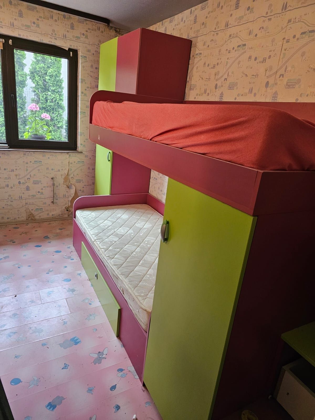 mabilă din mdf dormitor copii cu pat etajat