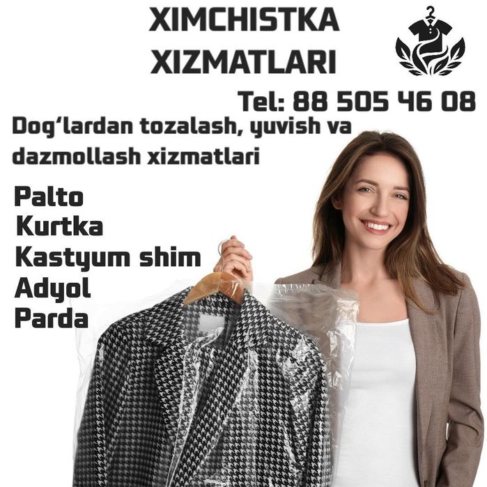 Ximchistka xizmatlari.