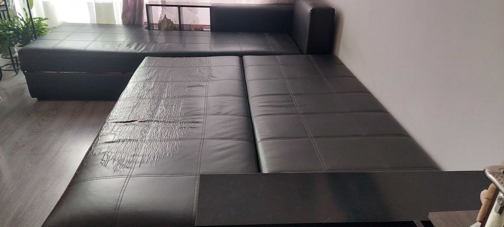 Холна гарнитура от 2 части с възможност за спалня и механизъм за багаж