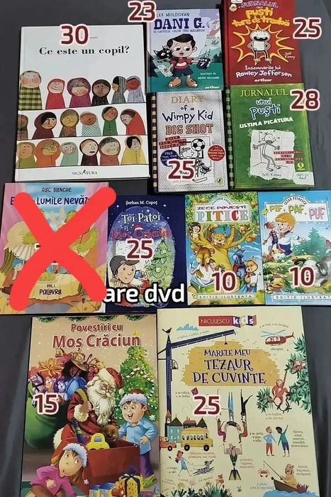 Disney,Franklin,Dog Man,Jurnalul unui puști,etc