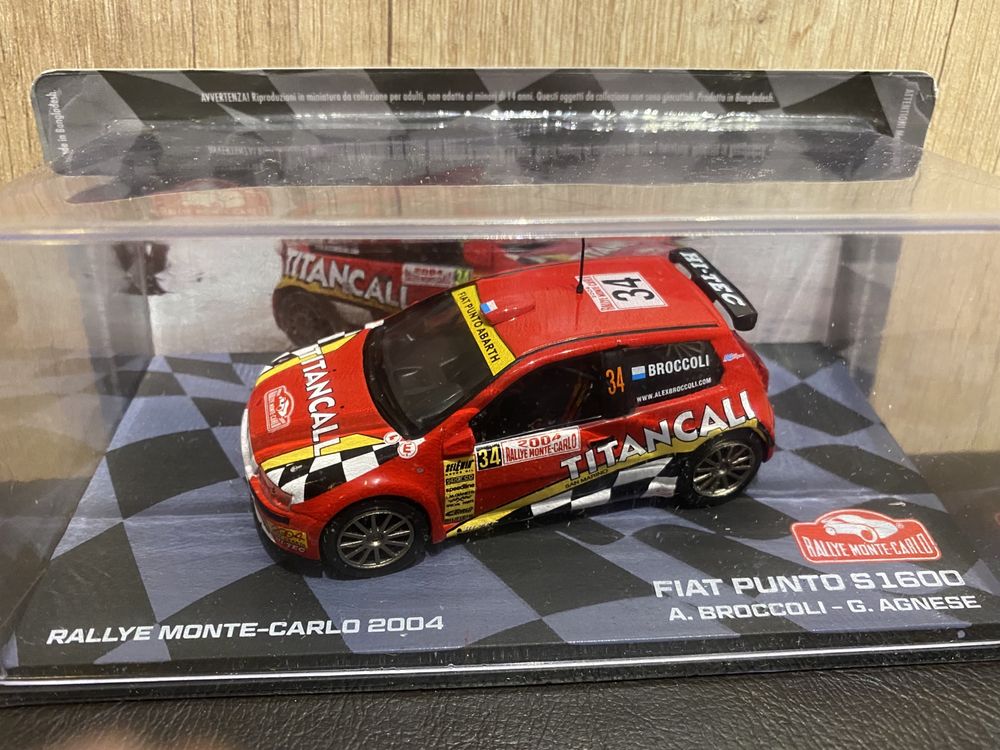 FIAT PUNTO S1600 machetă auto rally scara 1:43