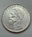 Moneda Romania Carol I Rege 5 lei 1906 argint