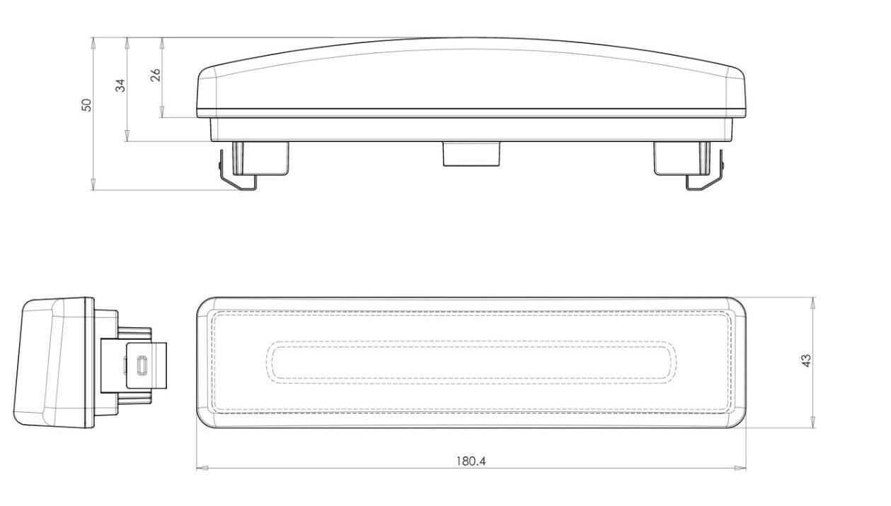 ЛЕД LED НЕОН габарити за таван кабина на Скания Scania R/P/G , Полша