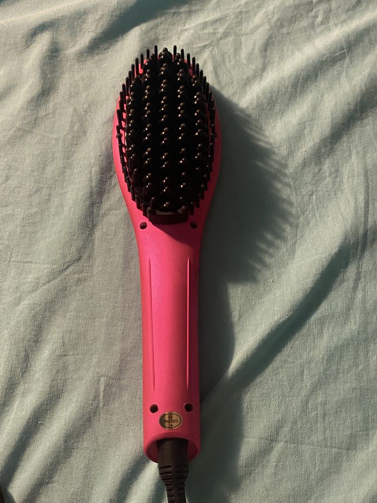 Четка за изправяне на коса-brush pink pyt