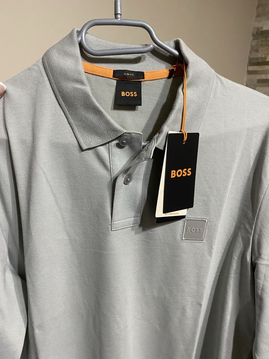 Bluza slim fit BOSS gri