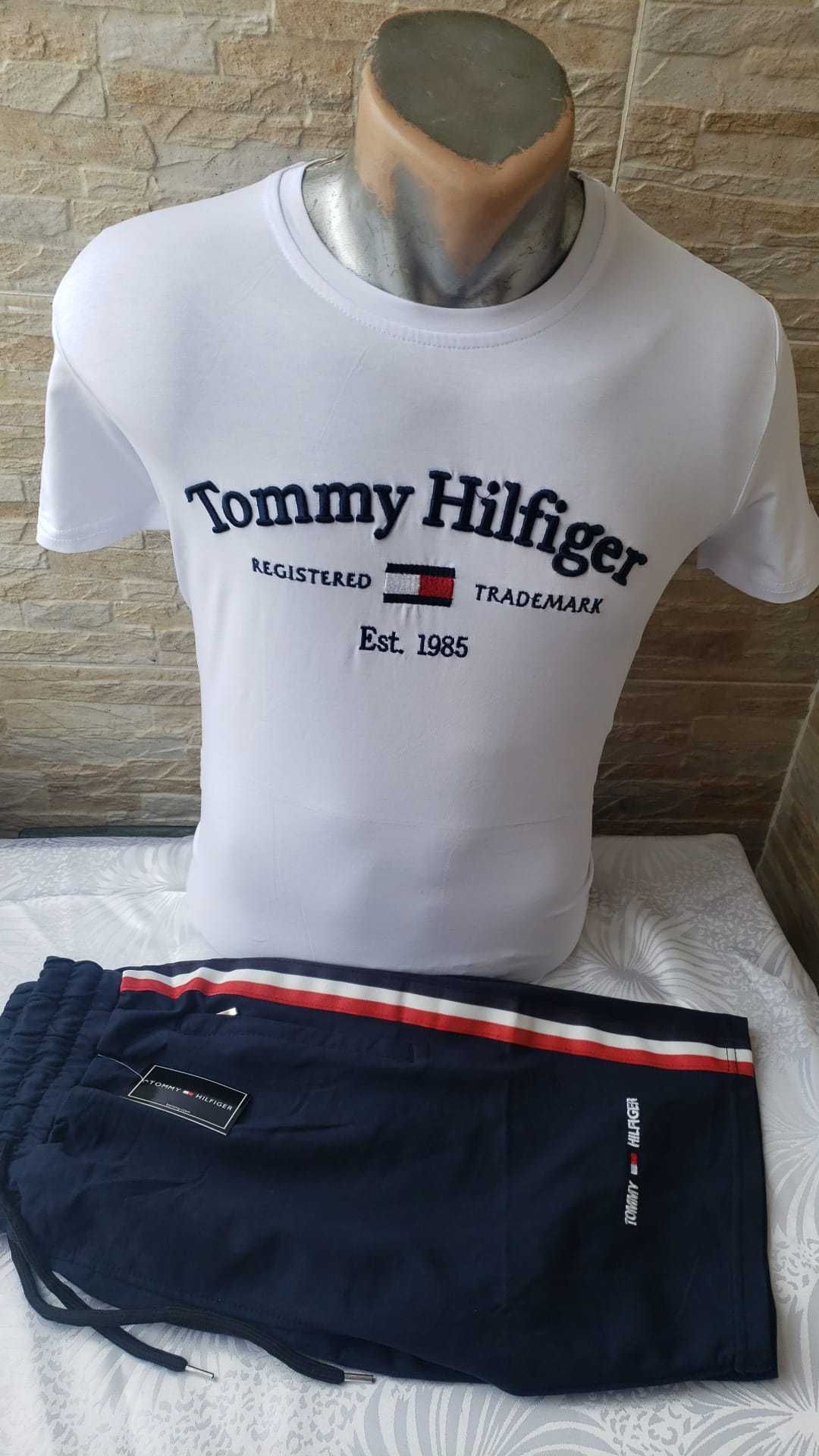 Tricou Guess si Tommy Hilfiger Alb