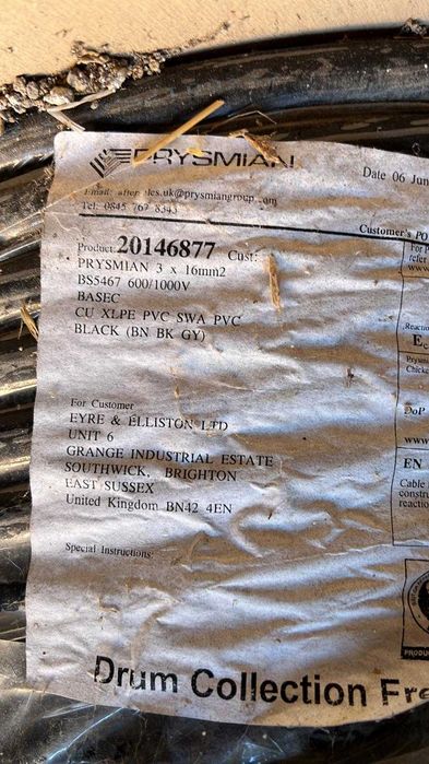 Rola cablu de curent 100m