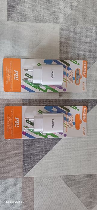 Vând 2 încărcătoare SmartPhone 20W FastCharge Type Usb C  Noi Sigilate