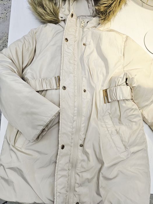 Geaca cu puf fetite Mango marimea 128cm