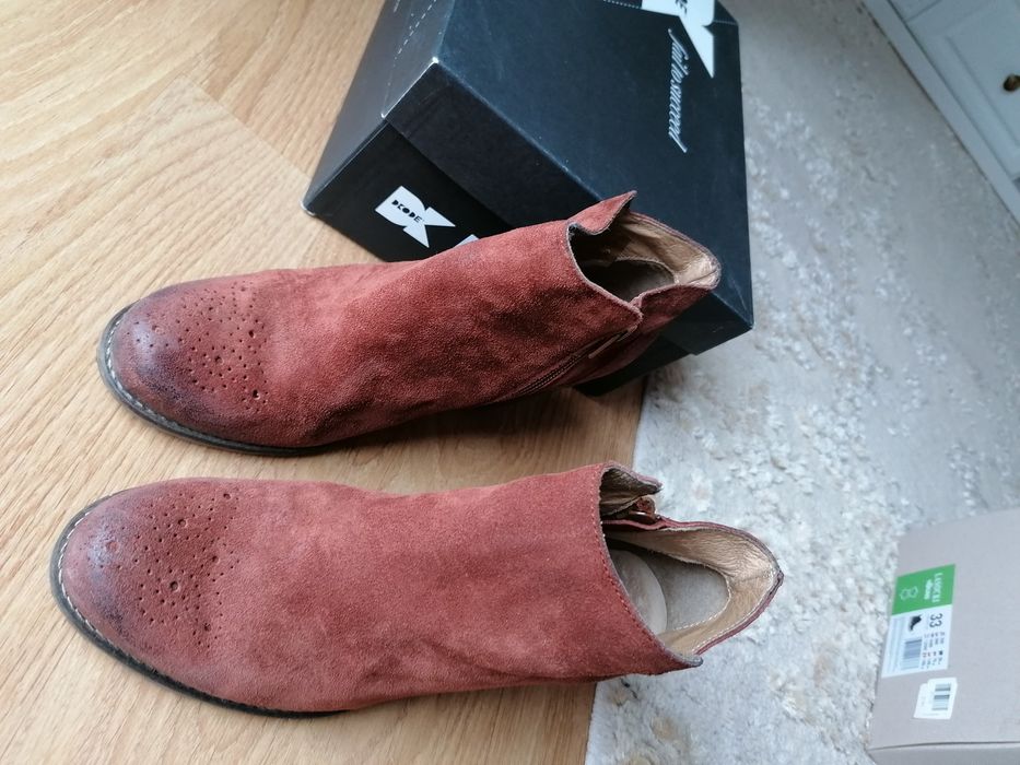 Botine 38 maro roscat piele naturala
