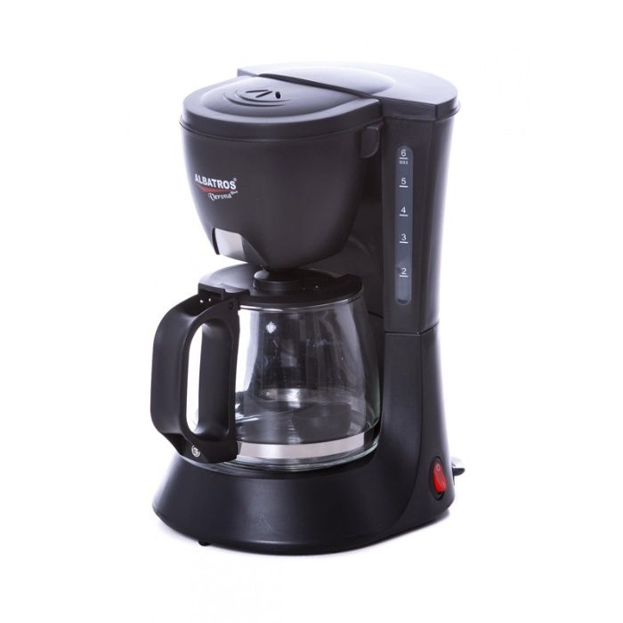Filtru cafea Albatros Verona, 650 W, cana sticla maner ergonomic,noua