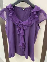 Лятна блуза с копринено жабо в лилаво на Кенсол / Kensol, XL