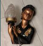 Mid century lampa de masa, perete