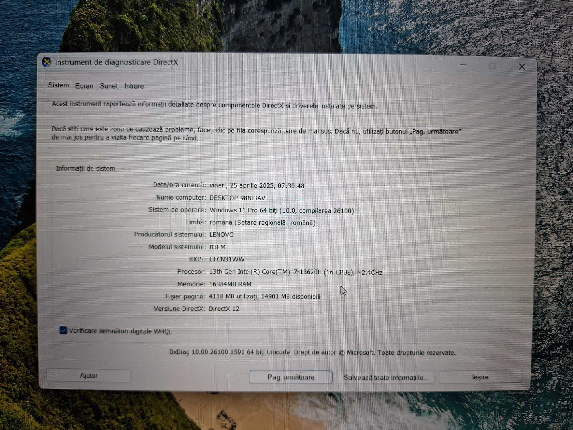 Lenovo IdeaPad Slim 3 ,CPU i7-13620H ,15.6",FullHD 16GB RAM, 512GB SSD