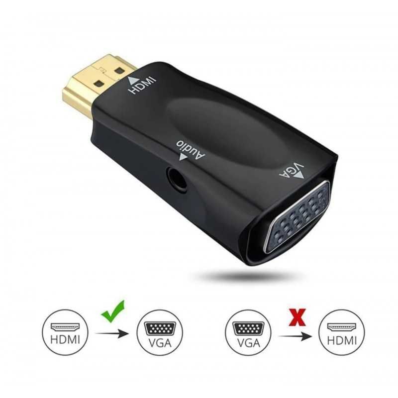 VGA към HDMI преходник Full HD с аудио изход